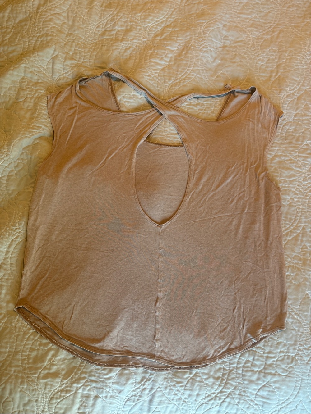 Free People Women’s Sleeveless Twist-Back Tank Top - Beige
